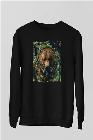 Ayı Siyah Unisex Sweatshirt
