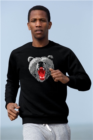 Ayı Siyah Unisex Sweatshirt