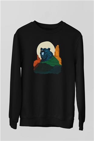 Ayı Siyah Unisex Sweatshirt