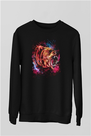 Ayı Siyah Unisex Sweatshirt