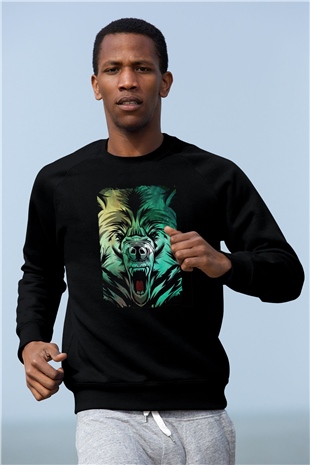 Ayı Siyah Unisex Sweatshirt