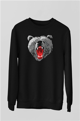 Ayı Siyah Unisex Sweatshirt
