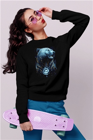Ayı Siyah Unisex Sweatshirt