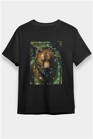 Ayı Siyah Unisex Tişört T-Shirt - TişörtFabrikası