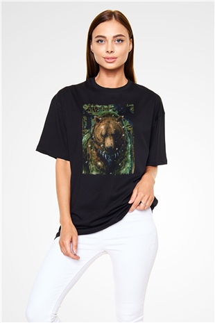 Ayı Siyah Oversize Tişört Oversize T-shirt - TişörtFabrikası