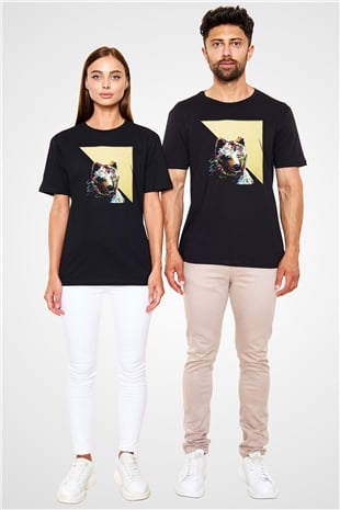 Ayı Siyah Unisex Tişört T-Shirt - TişörtFabrikası