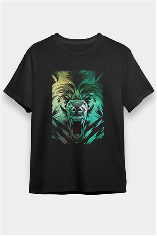 Ayı Siyah Unisex Tişört T-Shirt - TişörtFabrikası