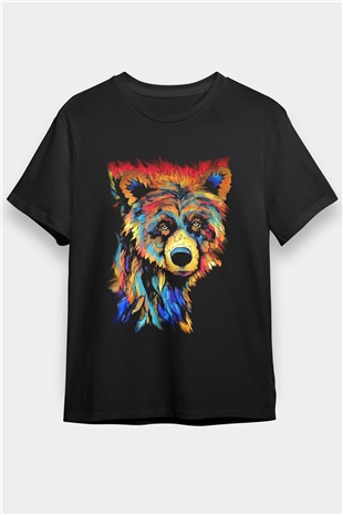 Ayı Siyah Unisex Tişört T-Shirt - TişörtFabrikası