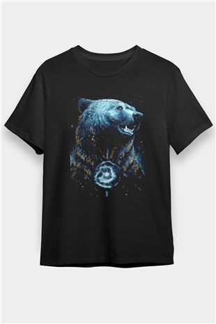 Ayı Siyah Unisex Tişört T-Shirt - TişörtFabrikası