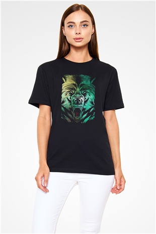 Ayı Siyah Unisex Tişört T-Shirt - TişörtFabrikası