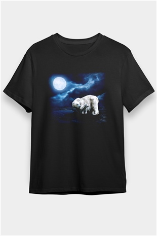 Ayı Siyah Unisex Tişört T-Shirt - TişörtFabrikası