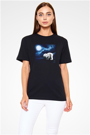 Ayı Siyah Unisex Tişört T-Shirt - TişörtFabrikası
