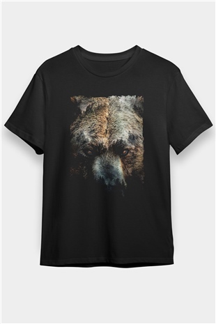 Ayı Siyah Unisex Tişört T-Shirt - TişörtFabrikası