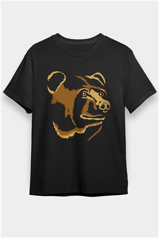 Ayı Siyah Unisex Tişört T-Shirt - TişörtFabrikası