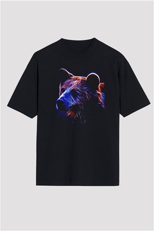 Ayı Siyah Oversize Tişört Oversize T-shirt - TişörtFabrikası