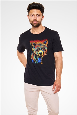 Ayı Siyah Unisex Tişört T-Shirt - TişörtFabrikası