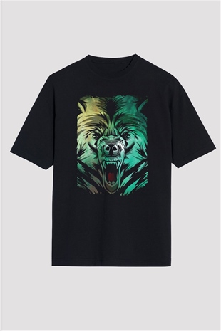 Ayı Siyah Oversize Tişört Oversize T-shirt - TişörtFabrikası