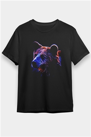 Ayı Siyah Unisex Tişört T-Shirt - TişörtFabrikası