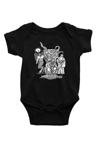 Azarath Baskılı Unisex Siyah Bebek Body - Zıbın