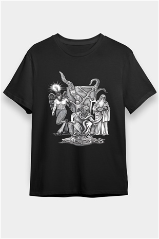Azarath Baskılı Unisex Siyah Tişört - Tshirt