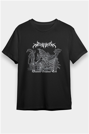 Azarath Baskılı Unisex Siyah Tişört - Tshirt