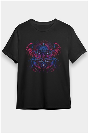 Azarath Baskılı Unisex Siyah Tişört - Tshirt