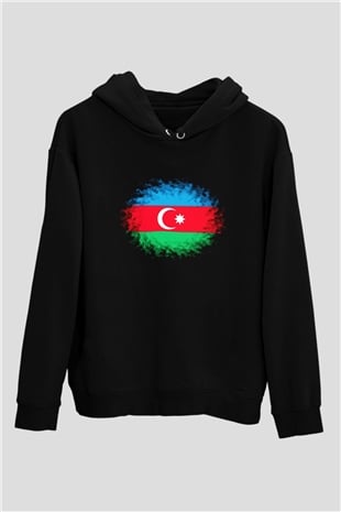 Azerbaycan Siyah Unisex Hoodie