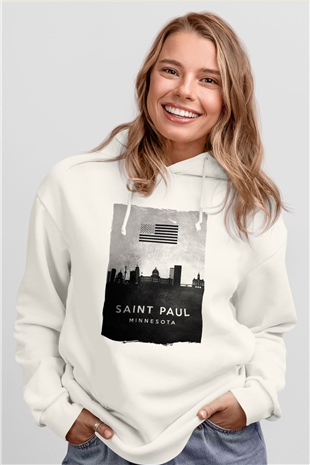 Aziz Paul Katedrali Beyaz Unisex Hoodie