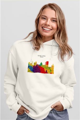 Aziz Paul Katedrali Beyaz Unisex Hoodie