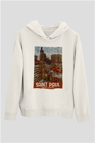 Aziz Paul Katedrali Beyaz Unisex Hoodie
