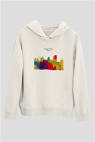 Aziz Paul Katedrali Beyaz Unisex Hoodie