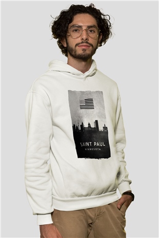 Aziz Paul Katedrali Beyaz Unisex Hoodie