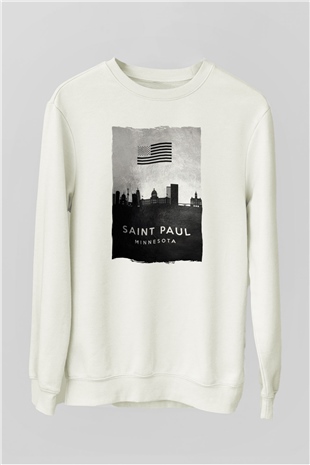 Aziz Paul Katedrali Beyaz Unisex Sweatshirt