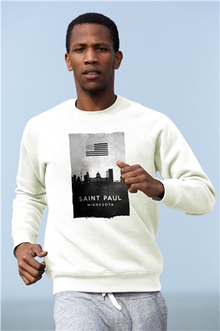 Aziz Paul Katedrali Beyaz Unisex Sweatshirt