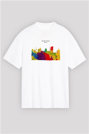 Aziz Paul Katedrali Beyaz Oversize Tişört Oversize T-shirt - TişörtFabrikası