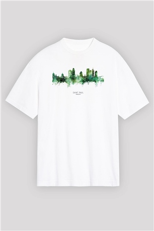 Aziz Paul Katedrali Beyaz Oversize Tişört Oversize T-shirt - TişörtFabrikası