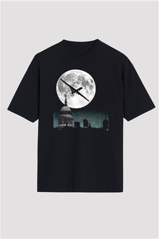 Aziz Paul Katedrali Siyah Oversize Tişört Oversize T-shirt - TişörtFabrikası