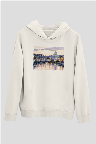 Aziz Petrus Bazilikası Beyaz Unisex Hoodie