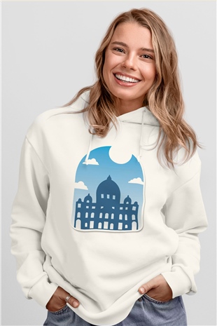 Aziz Petrus Bazilikası Beyaz Unisex Hoodie