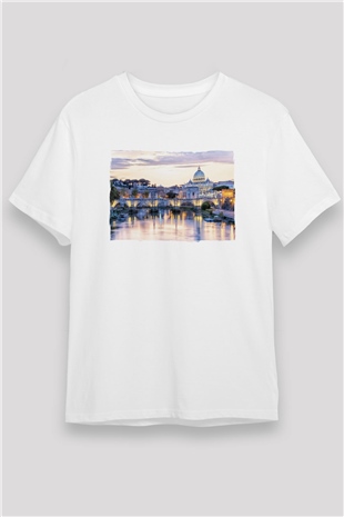 Aziz Petrus Bazilikası Beyaz Unisex Tişört T-Shirt - TişörtFabrikası
