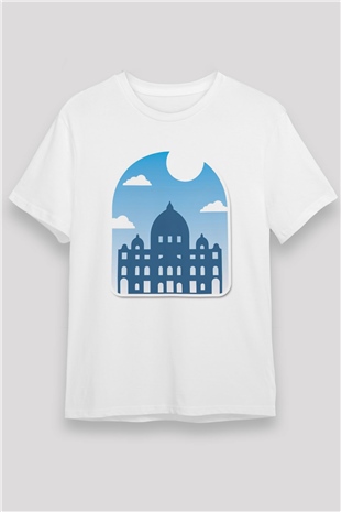 Aziz Petrus Bazilikası Beyaz Unisex Tişört T-Shirt - TişörtFabrikası