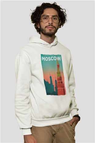 Aziz Vasil Katedrali Beyaz Unisex Hoodie