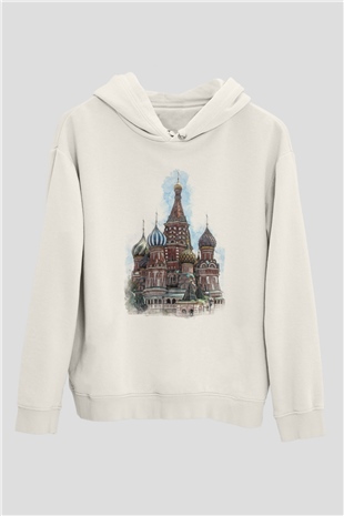 Aziz Vasil Katedrali Beyaz Unisex Hoodie