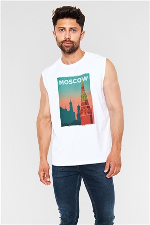 Aziz Vasil Katedrali Beyaz Unisex Kolsuz Tişört