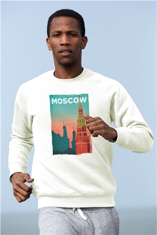 Aziz Vasil Katedrali Beyaz Unisex Sweatshirt