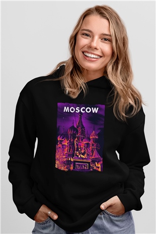Aziz Vasil Katedrali Siyah Unisex Hoodie