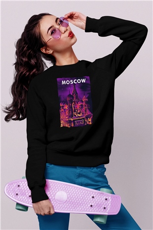Aziz Vasil Katedrali Siyah Unisex Sweatshirt