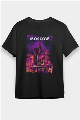 Aziz Vasil Katedrali Siyah Unisex Tişört T-Shirt - TişörtFabrikası