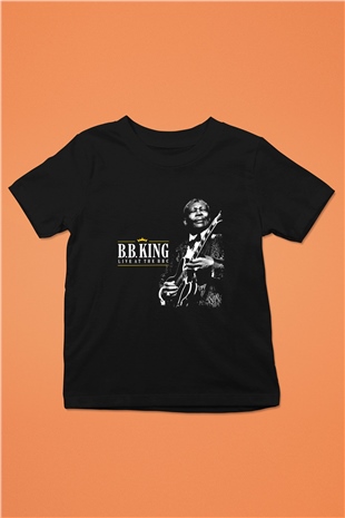 B.B. King Baskılı Unisex Siyah Çocuk Tişört
