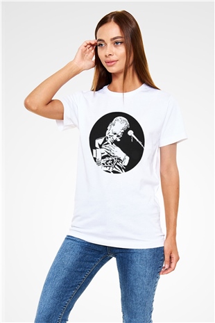 B.B. King Beyaz Unisex Tişört T-Shirt - TişörtFabrikası